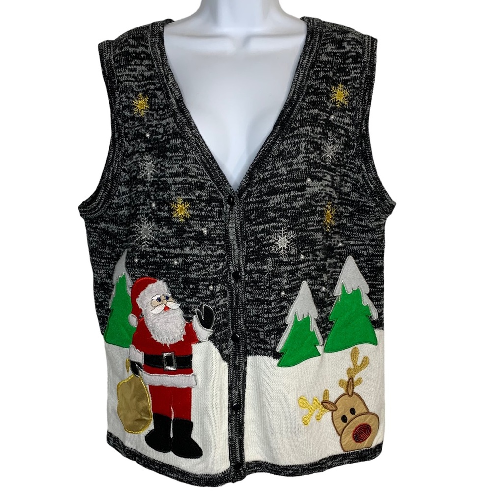 HOLIDAY TIME Christmas Sweater Vest Sz 16/18